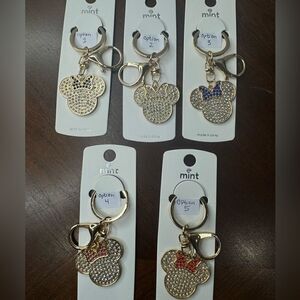 NWT Mini Rhinestone Key Rings-5 Color Options-$10 Closet Minimum Purchase
